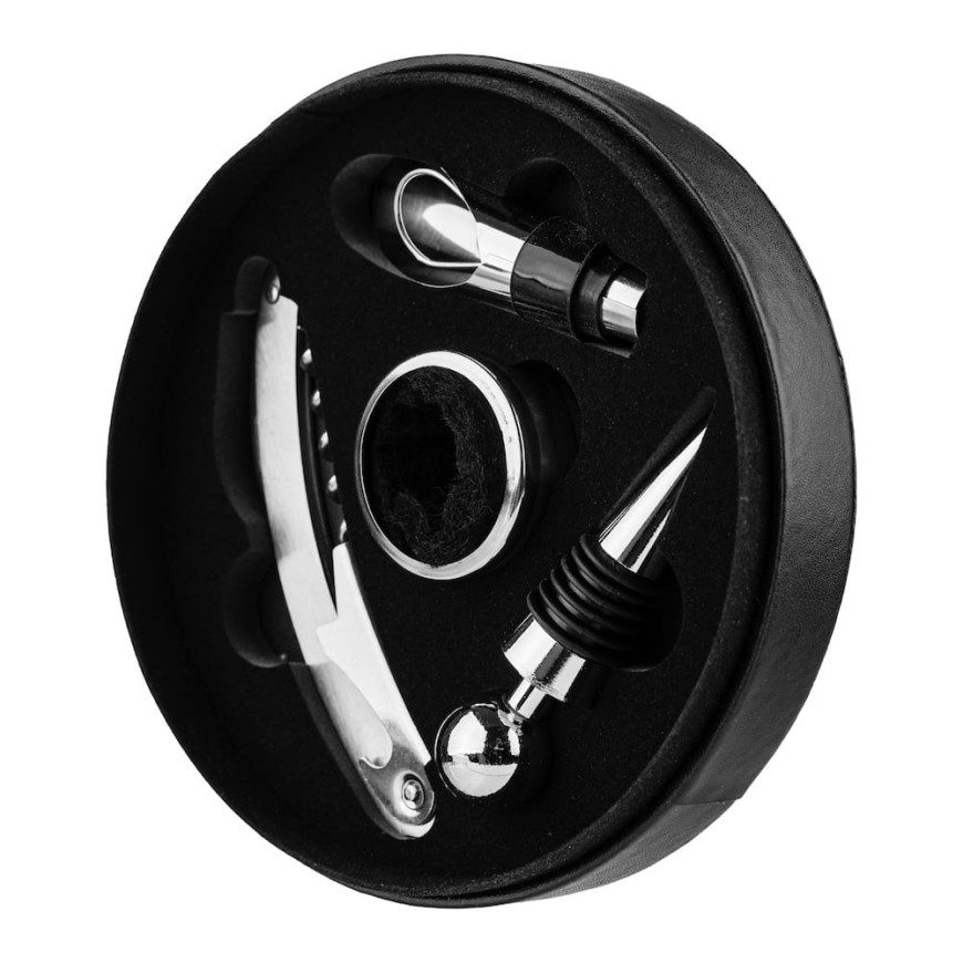 Set Vin Rotund Negru – Accesorii Complete