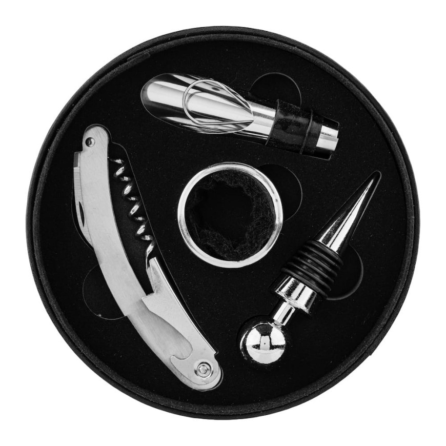 Set Vin Rotund Negru – Accesorii Complete