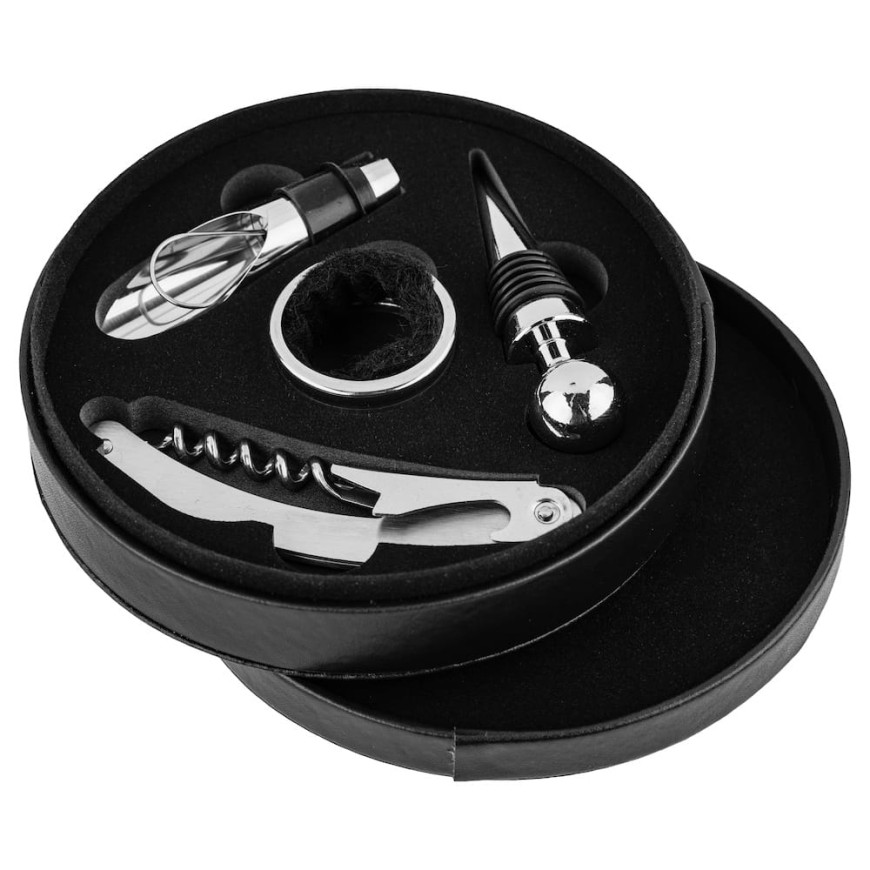Set Vin Rotund Negru – Accesorii Complete